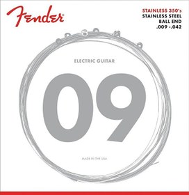 Resim Fender 0730350403 Stainless 350s Çelik Elektro Gitar Teli (09-42) | Paslanmaz Çelik Sarım Parlak Ton ve Korozyona Karşı Yüksek Direnç 