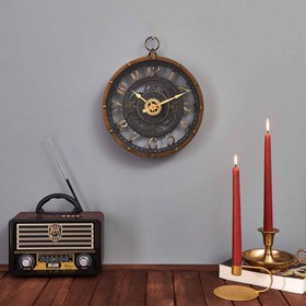 Resim KPM Vintage Duvar Saati - Kahverengi - 26,5 cm 