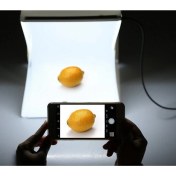 Resim Fototek 23 x 23 cm Portatif Katlanabilir Işıklı Ürün Çekim Çadırı 40 LED Işık Çadırı 