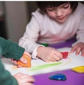 Resim 6'lı Renkli Bebek Boya Kalemi Seti, 1 Yaş Ve Üstü İçin 0 