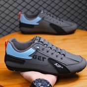 Resim Erkek Vintage Casual Sneakers - Rahat, Kaymaz, Moda İleri Düşük-Top Ayakkabılar Elastik Bağcıklar, Faux Kapak Üst ve PVC Taban ile Günlük Giyim, Günlük Giyim Sneakers | Düşüktop Sneakers | Dayanıklı PVC Taban 