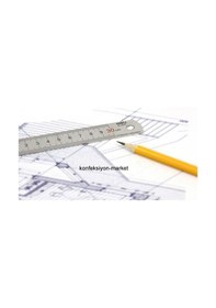 Resim Çift Taraflı Paslanmaz Çelik Metal Cetvel 100 CM Metal 