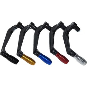 Resim ABS Malzeme Off-Road Motosiklet Direksiyon Kolları, Evrensel Anti-Kaydırma Koruyucu Çubuk, Karbon Fiber Desen, Motosiklet Fren Kolu Koruyucu, Motor Bisiklet Direksiyon Aksesuarı 