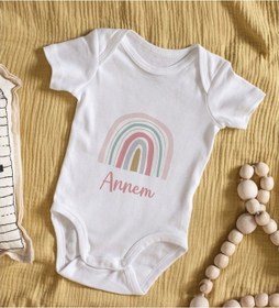 Resim Bitmeyenkartus Bk Kids Annem Tasarımlı Bebek Body Zıbın - Model 1 Çok Renkli 