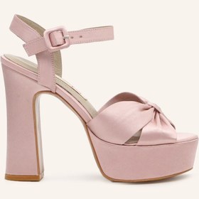 Resim MARCATELLI Pembe Saten Adel Platform Topuklu Ayakkabı 