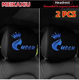 Resim Pırıltılı Güzel Kraliçe Kraliçe Blingbling Sualtı Malzeme Araba Golf Sopası Blue 2pcs 