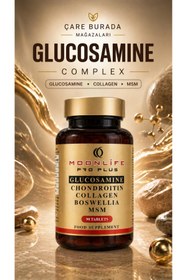 Resim Çare Burada Moonlife - Glukozamin, Kondroitin, Sülfat Kapsül 90 Adet (Glukozamin & MSM & Kolajen & Akgünlük & Ko 