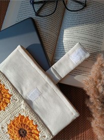 Resim Aksesuarsepeti El Yapımı Ayçiçek Desenli Motifli Astarlı Cepli Kadın Tablet Çantası Kitap Çantası Organizer Çanta Krem 