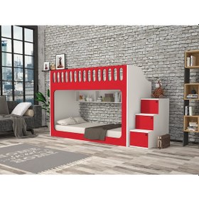 Resim İnci Seyyar Merdivenli İkili Ranza Kb M2- 