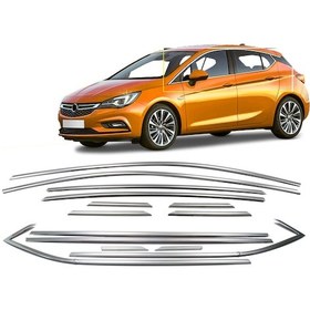 Resim Nova Krom Opel Astra K Hb Krom Cam Çerçeve Seti 14 Prç 2015 Üzeri 