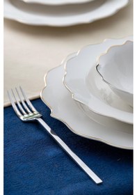 Resim Acar Karmen 6 Kişilik 24 Parça Gold Porselen Yemek Takımı 