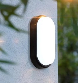 Resim 20W BAHÇE BALKON BANYO TERAS DUVAR LED IŞIK NEM SU GEÇİRMEZ SİYAH KASA BEYAZ IŞIK 6400K 