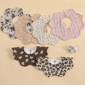 Resim 4 Katmanlı Bebek Önlüğü Şeffaf Kubbe Kapak Tasarımı - Yenidoğan Beslenme Gereçleri, Hava Geçirgen 4 Katman Filtre ve Osuruk İşlevi, Çok Renkli Seçenek (Pembe, Mavi, Kahverengi, Siyah, Beyaz, Bej) - Emzirme & Sert Mama için Uygundur, Kolay Temizlenebilir Salya Önlükleri, Çiçek Desen Kenarlık ve Merkezi Açık Alan Rahat Kalın Ergonomik Kullanım, yeni doğan aksesuarları ile birlikte 