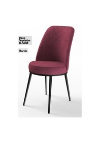 Resim Canisa Concept Canisa Dexa Serisi 1.sınıf Yemek Ve Mutfak Sandalyesi , 6 Adet , Bordo , Ayaklar Siyah Sandalye Bordo Ayaklar Siyah 