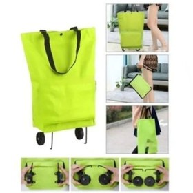 Resim Home Pazar Arabası Pratik Pazar Çantası Tekerlekli Katlanır Pazar Arabası Çanta Market Alışveriş Arabası 
