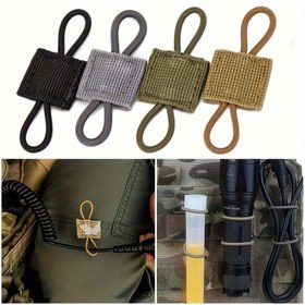 Resim 1/4 adet Çok Fonksiyonlu Sihirli Bant Tokası ile Elastik Kayış Tokası, Dayanıklı Kayış Tokası, Anten Direği, Boru ve Elastik Halat Tokası için Uygun - Hızlı Çıkarma ve Ayarlanabilir, Ağır Hizmet Yapısı, Dış Mekan Ekipmanları için Uygun 