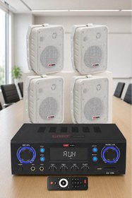 Resim Lastvoice Wall Small Paket-2 Hoparlör Ve Anfi Ses Sistemi Seti (1 ANFİ 4 HOPARLÖR) 