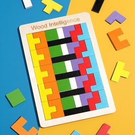 Resim Ahşap Mantık Bulmacası - Renkli Eğrelti Blokları Dikkatli Motor Becerilerini Geliştirir, El-Göz Koordinasyonu ve Yaratıcı Düşünme, Paskalya, Cadılar Bayramı, Doğum Günleri için Mükemmel Hediye, Eğitici Oyuncak, Canlı Ahşap Bloklar, Dayanıklı Ahşap Bloklar 