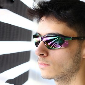 Resim Nzb Bisiklet Güneş Gözlüğü Motorcu Uv Korumalı Yüz Ayarlı Motorcu Toz Koruma Bisikletçi Gözlük Aynalı Gökkuşağı 