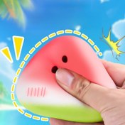 Resim Karpuz Sıkılabilir Oyuncak - Yumuşak, Geri Dönüşlü Duyusal Fidget Oyuncağı, Dayanıklı TPU Malzeme ile Gerçekçi Çekirdekler, Yaz Eğlencesi ve Rahatlama için Karışık Renkler, Karpuz Temalı Ürünler, Terapötik Oyun, Şen Tasarım, Termoplastik Poliüretan 
