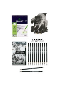 Resim Canson 1557 Eskiz Çizim Defteri 40 Yp Lyra Art Design Dereceli Kalem 10& 39 Lu Set 
