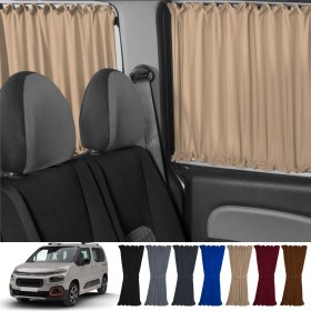 Resim Oto Pandami Citroen Berlingo 2.nesil 2008-2018 Uyumlu Krem Raylı Oto Perde Takımı 