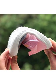 Resim Pandalina Çocuk panduf KETEN Kreş ev okul ayakkabısı Yumuşak Kaydırmaz Taban cırt cırtlı kreş ayakkabısı 