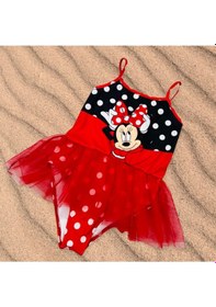 Resim Lolliboomkids Kız Çocuk Puantiye Mickey Balerin Tütü Mayo Yeni Sezon Kırmızı 