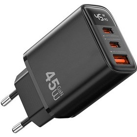 Resim Wiwu Wi-g011 Firefly Serisi Gan Tech Pd Hızlı Şarj Özellikli Şarj Başlığı 45w Siyah 