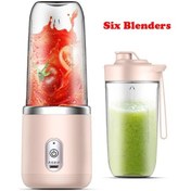 Resim Taşınabilir Otomatik Meyve Sıkacağı - Pembe Renk, 400ml Kapasite, 140w Güç, Şık Tasarım, Hızlı Meyve Suyu Hazırlama 