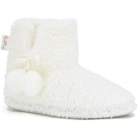 Resim Unisex Panduf Ev Botu Ev Ayakkabısı Ekru 