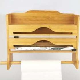 Resim Bambu Baharat Standlı Streç Alüminyum Folyo Kesici Kağıt Havluluk Seti E/2 C1-1-289 