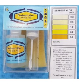 Resim Damlalife Su Test Analizi Serbest Klor Kit Klor Analiz 0.1 Ppm 5 Ppm 