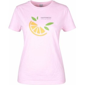 Resim Trender Limon O Yaka Relaxed Fit Pembe Kadın T-shirt 26ydt1000013 