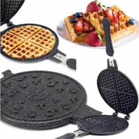 Resim Taşhan Döküm Granit Waffle Tavası 20 cm Bakalit Sap 