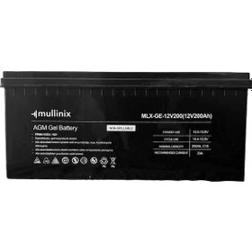 Resim Mullinix 12v 200ah Derin Döngülü Agm Jel Akü 