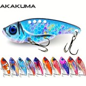 Resim 10 Adet AKAKUMA VIB Casting Yem 7g/10g/15g - 3D Baskılı Çok Renkli Batan Sert Yem, Üçlü Kancalı Levrek ve Alabalık için Dayanıklı Balıkçılık Yemi, Tüm Su Koşullarına Uygun, Parlak Yüzeyli Doğal Reflektif Yem, Noel İçin En İyi Seçim 
