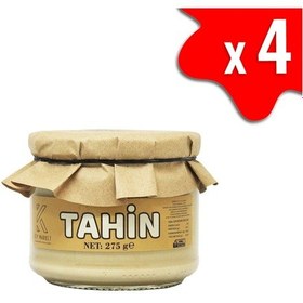 Resim Laçoko Şekersiz Vegan İnce Öğütülmüş Susam Tahin Cam Kavanoz 4 x 275 G 
