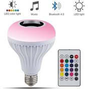 Resim MOBGİFT Bluetooth Hoparlörlü Kumandalı Rgb Akıllı Led Ampul-16 Renk 