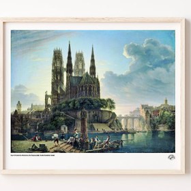 Resim Su Kıyısındaki Gotik Katedral, Poster 