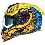 Resim Genel Markalar Motosiklet Kaskı Sx100r Abisal Sarı Mavi Kask Motosiklet Kaskı 