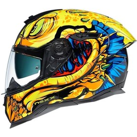 Resim Genel Markalar Motosiklet Kaskı Sx100r Abisal Sarı Mavi Kask Motosiklet Kaskı 