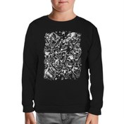 Resim Clown Siyah Çocuk Sweatshirt 