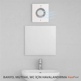 Resim Horoz 10 cm (100’LÜK) Aspiratör Fan - 100 M³/h Debi | Banyo, Mutfak ve Wc Için Havalandırma | 