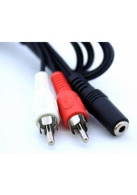 Resim Electroon 2Rca Erkek -3.5Mm Stereo Dişi Aux Kablo 1.5Metre 