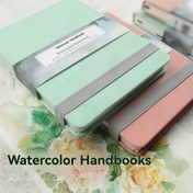 Resim 13.97/15.98 cm Su Rengi Defteri Seyahat Su Rengi Defteri Taşınabilir Çizim Defteri 300G Su Rengi Kağıdı Orta Kaba Tane Su Rengi Defteri 