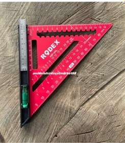 Resim Rdx Pro Metal Açılı Üçgen Gönye Marangoz Gönyesi Taş Gönyesi Su Terazi Cetvel 