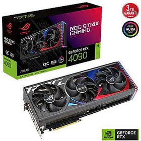 Resim Asus RTX 4090 Rog Strix OC Edition ROG-STRIX-RTX4090-O24G-GAMING 384 Bit GDDR6X 24 GB Ekran Kartı 