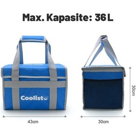 Resim Coolist Cl36b 36 Litre Katlanabilir Termos Bez Çanta / Buzluk Beyaz 