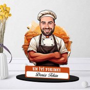 Resim Kişiye Özel Erkek Fırıncıya Hediye Karikatürlü Biblo 